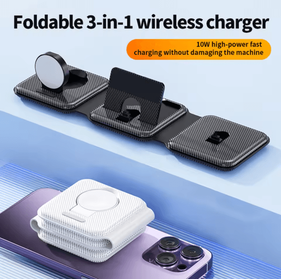 Foldable Magnetic Wireless Charger شاحن لاسلكي مغناطيسي قابل للطي